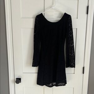 Xhilaration Black Long Sleeve Lace Dress